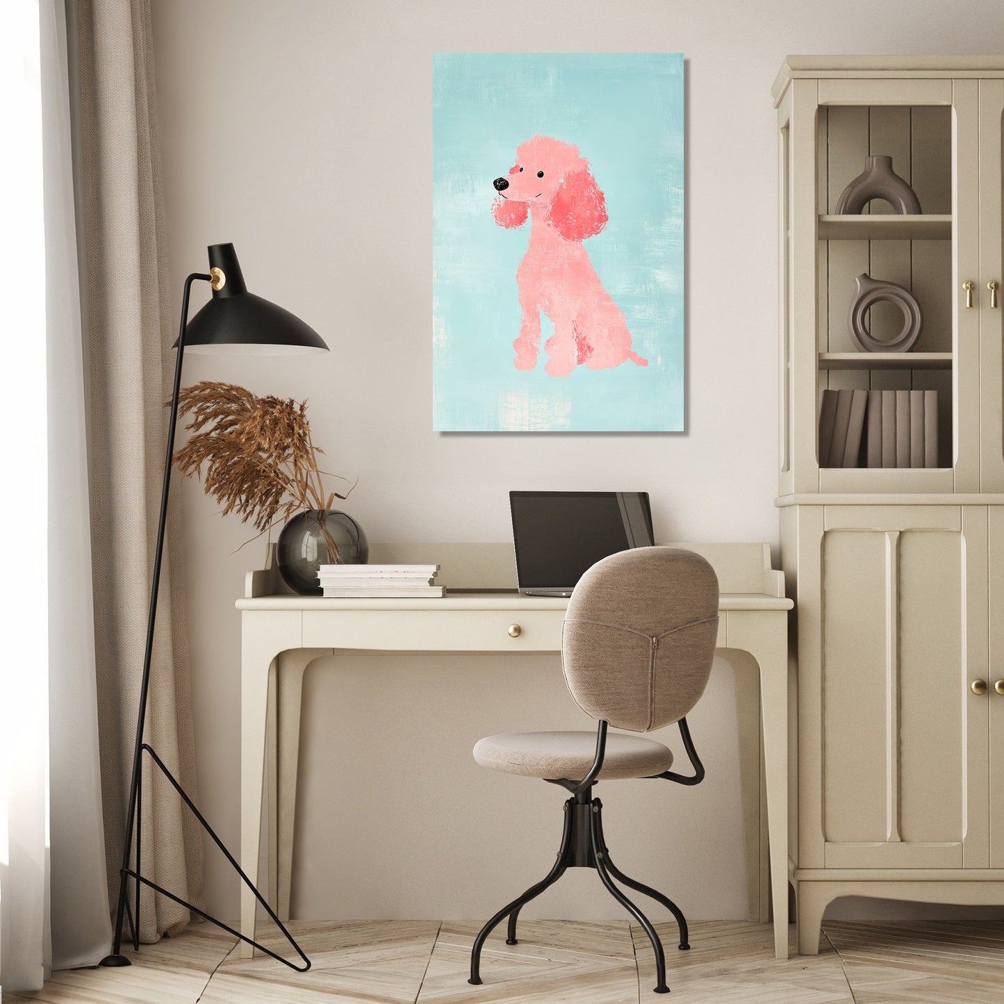 Pink Poodle Canvas