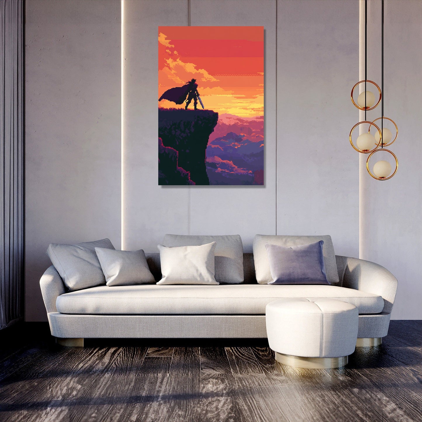 Warrior's Hilltop Sunset Canvas