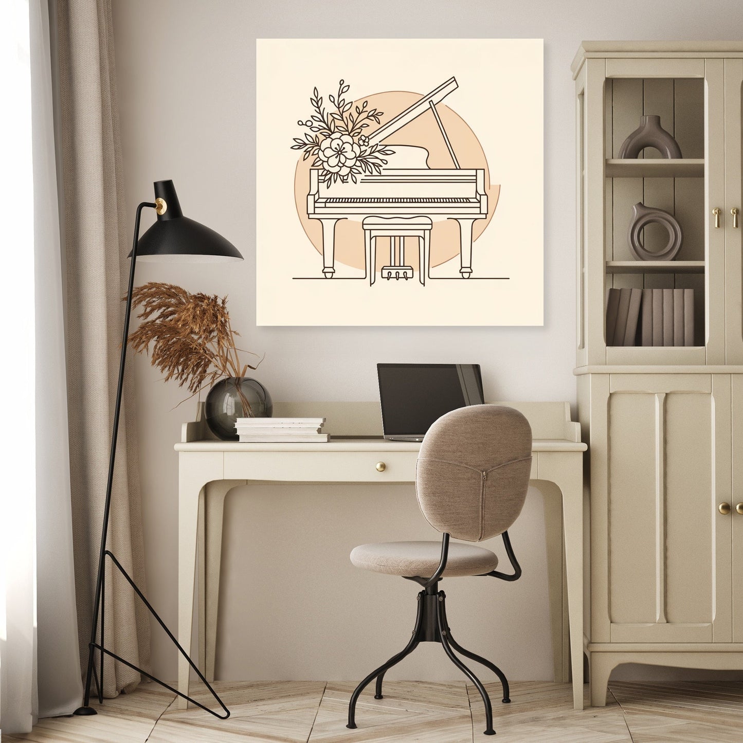 Musical Harmony in Pastel Canvas