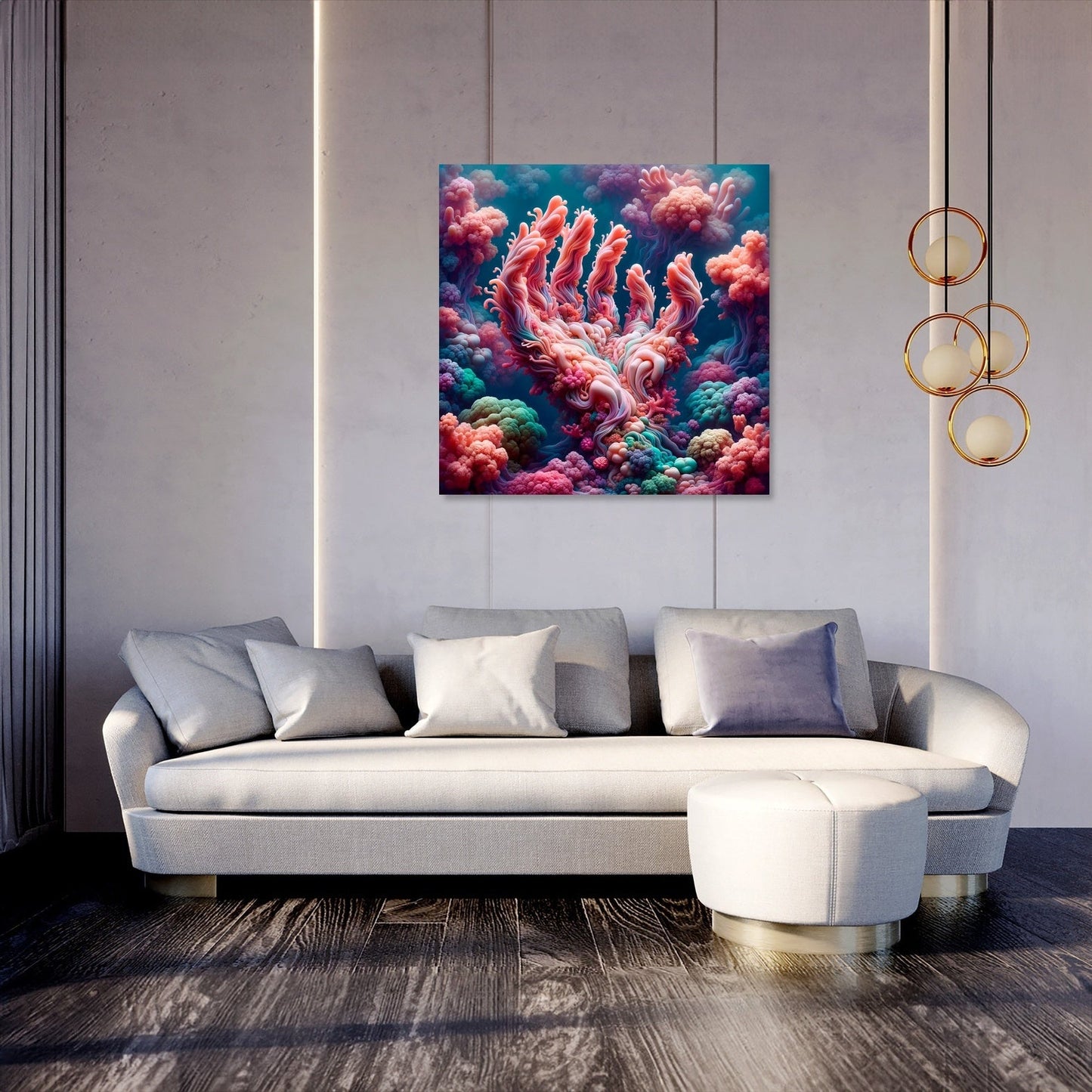 Coral Reverie Canvas