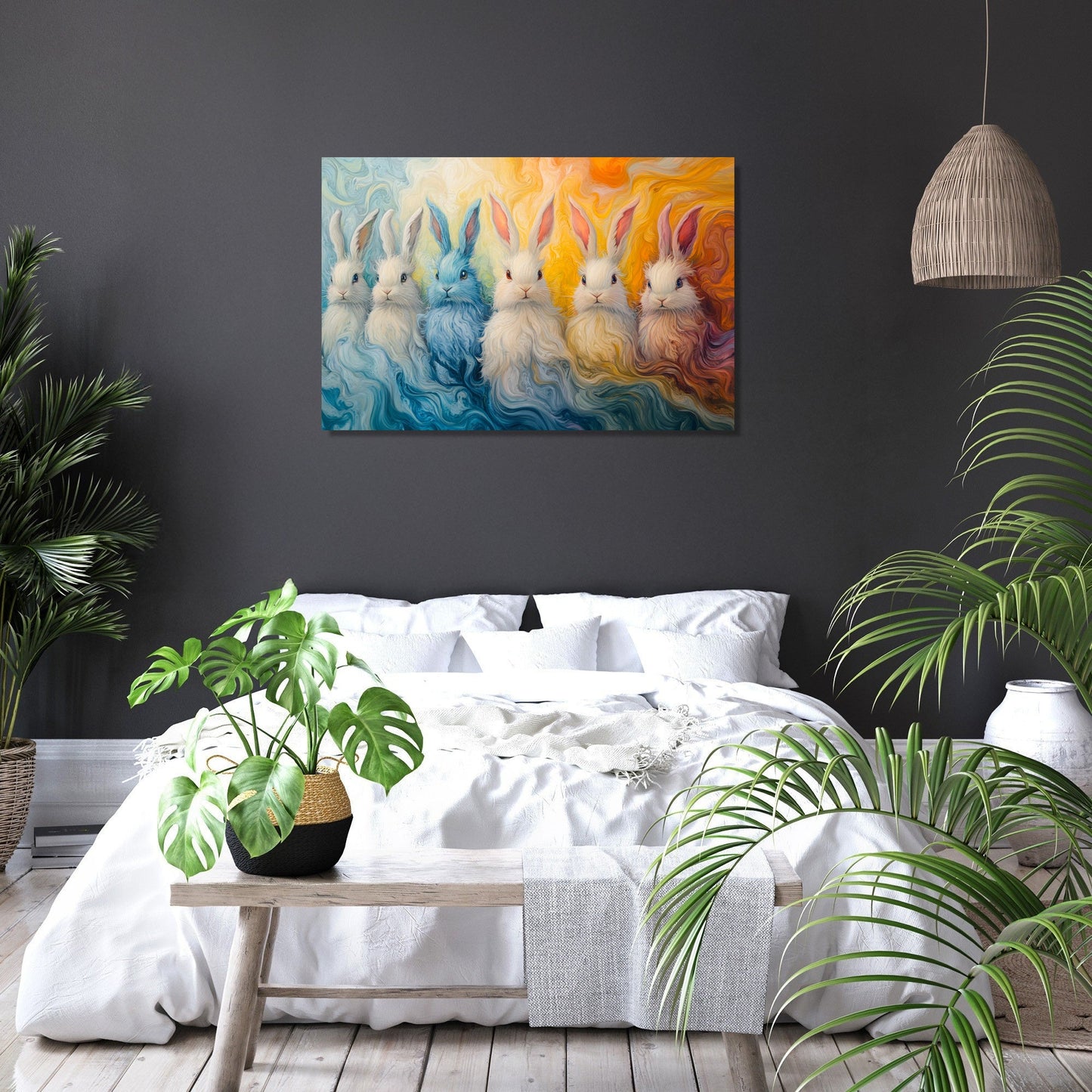 Fluffy Bunnies Harmony Canvas