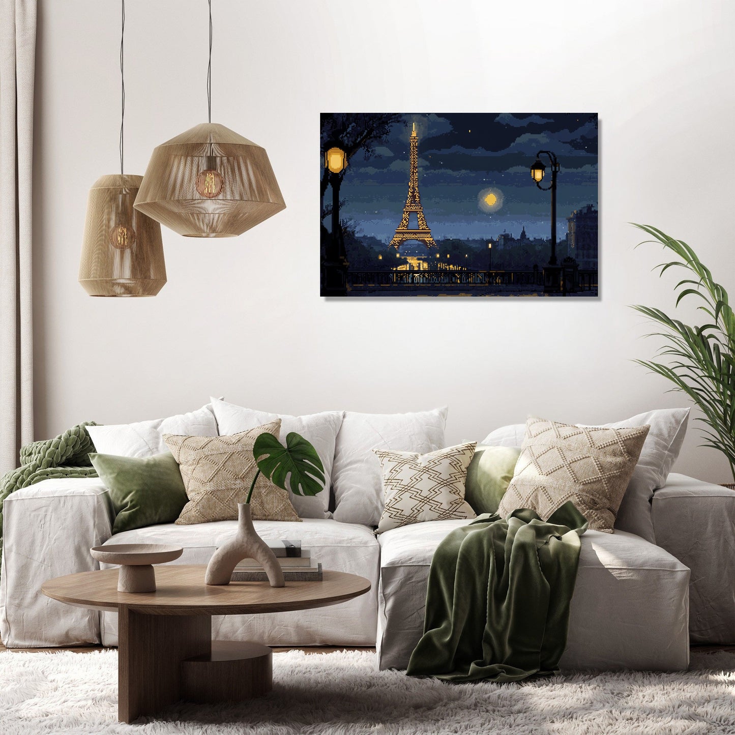 Eiffel Tower Night Canvas