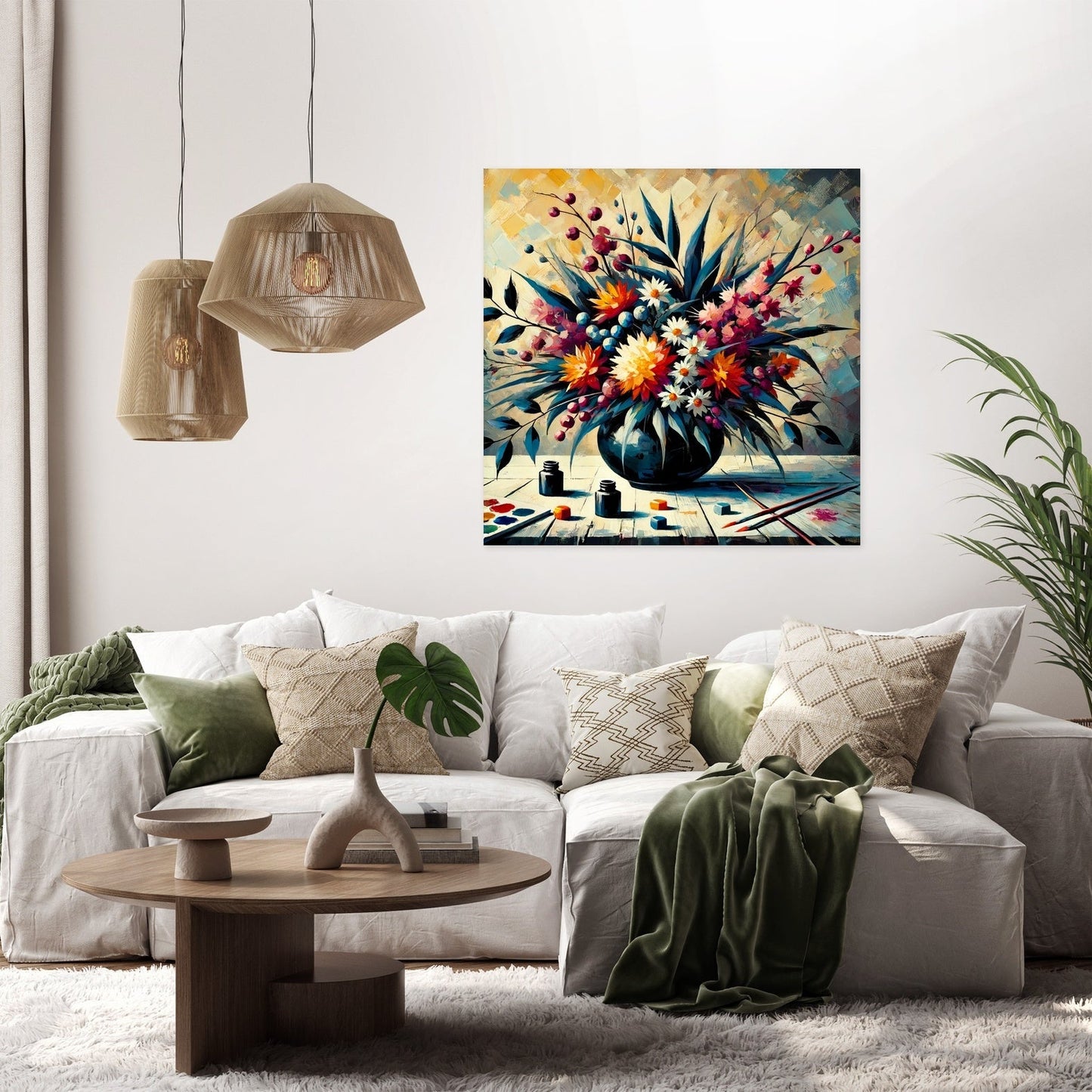 Bold Ikebana Canvas