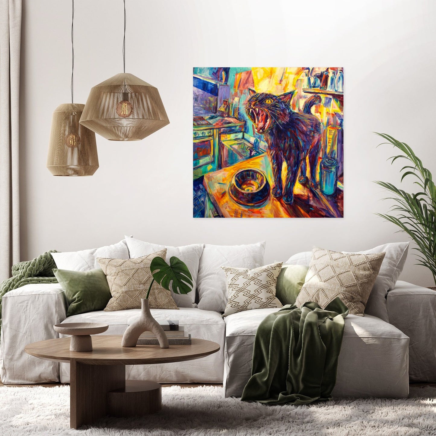 Cat's Dawn Cry Canvas