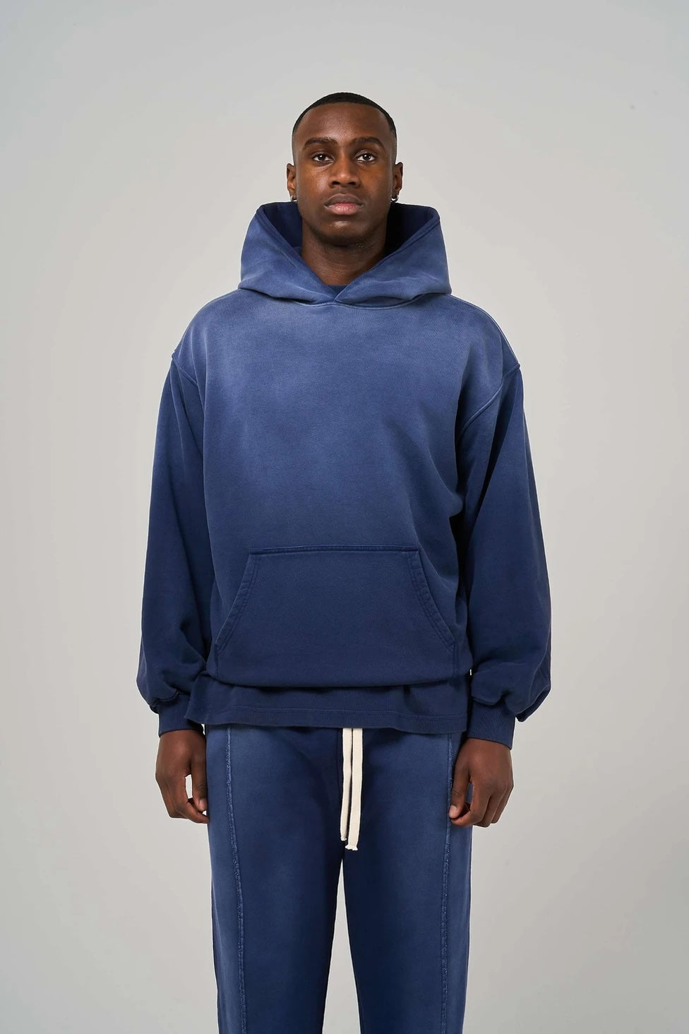 BLANK HEAVYWEIGHT FADE OUT HOODIE BLUE