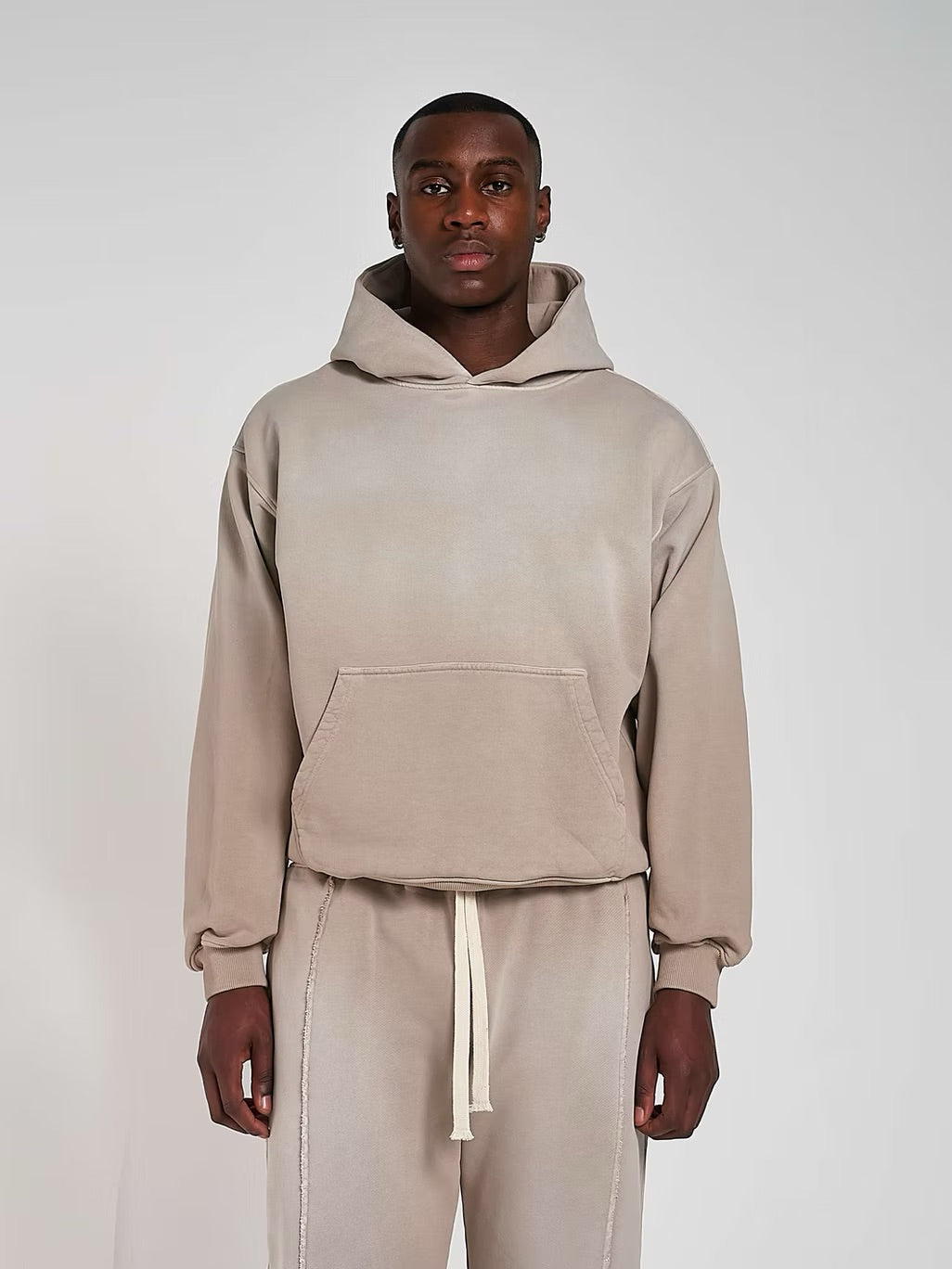 BLANK HEAVYWEIGHT FADE OUT HOODIE MOCHA