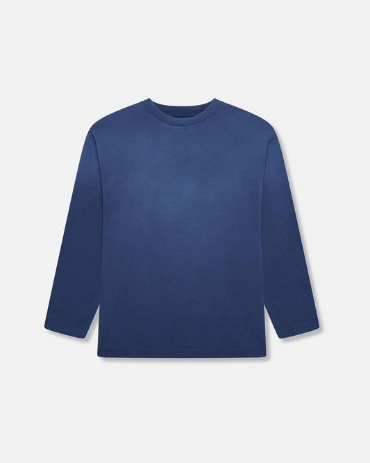 BLANK HEAVYWEIGHT FADE OUT LONGSLEEVE TEE BLUE