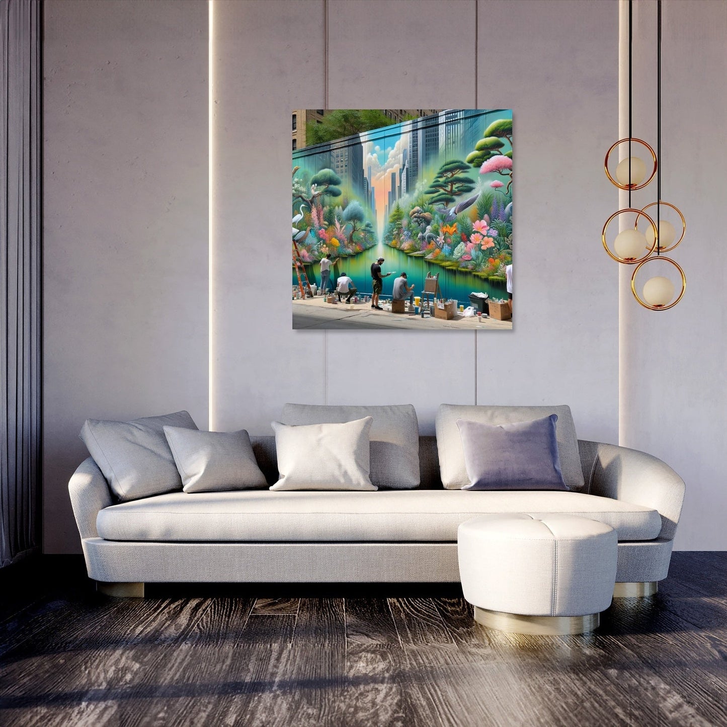 Urban Garden Mural Canvas