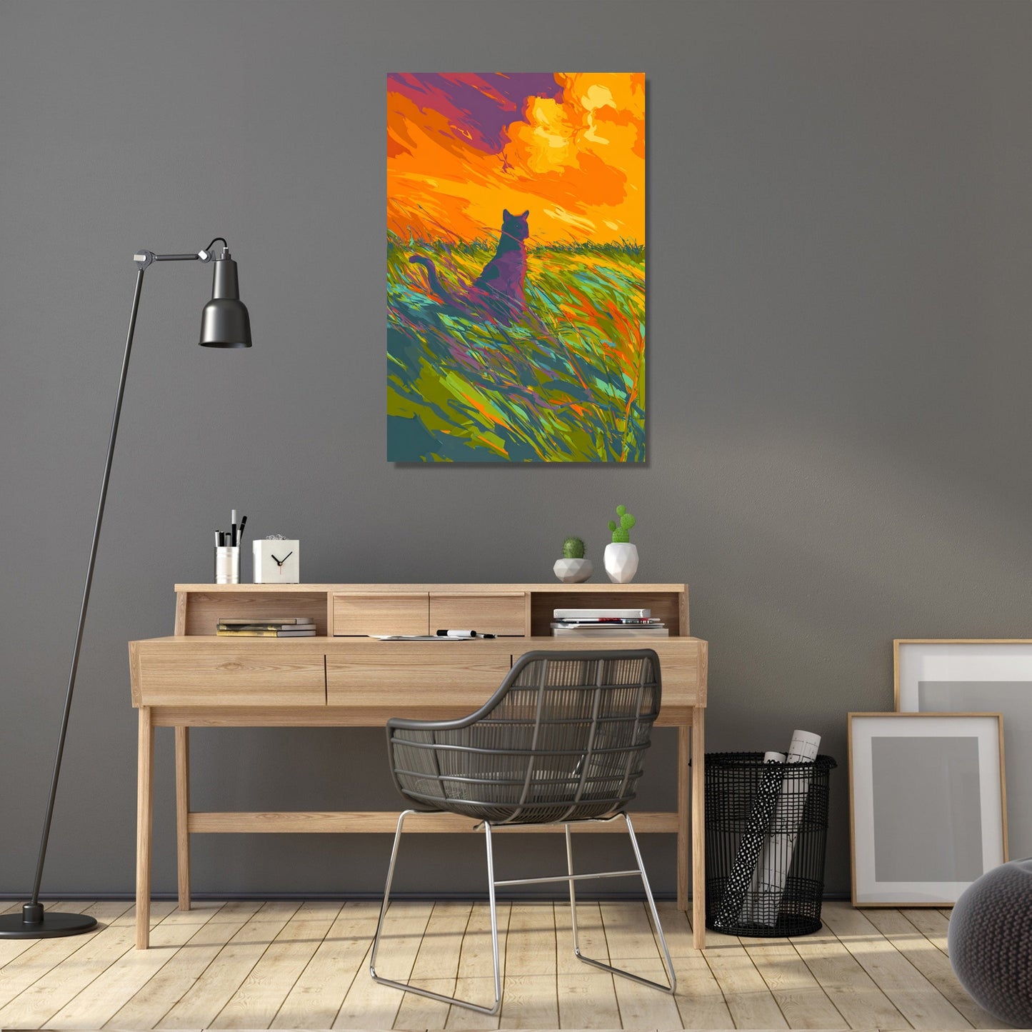 Violet Cat Wilderness Canvas
