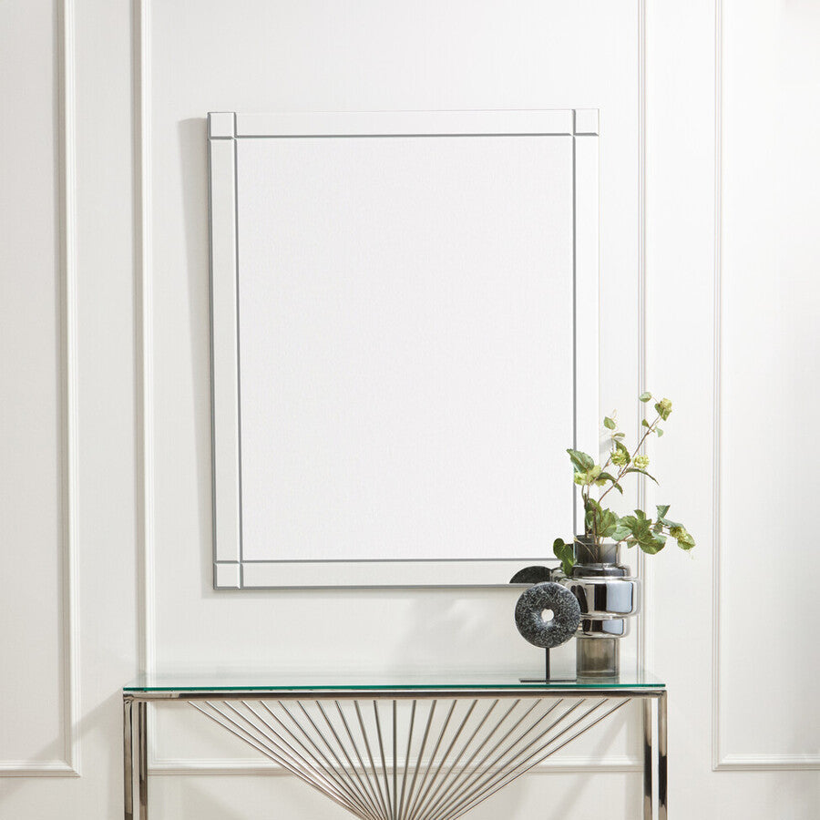 Milania Etched Border Wall Mirror