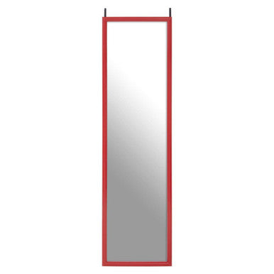 Mize Red Plastic Frame Over Door Mirror