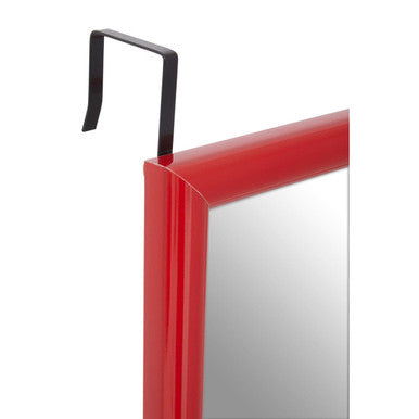 Mize Red Plastic Frame Over Door Mirror