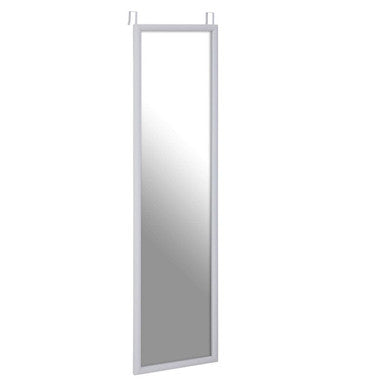 Mize White Plastic Frame Over Door Mirror