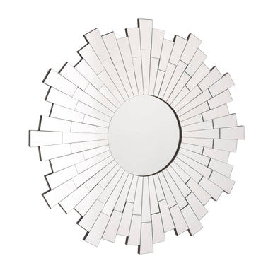 Sunburst Design Round Wall Mirror | Glitzy
