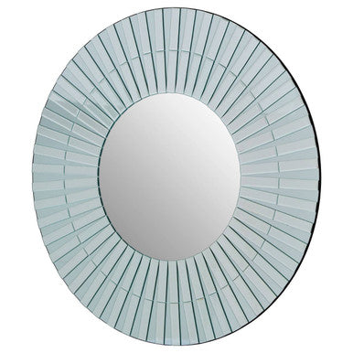 Anson Silver Glass Wall Mirror with Fluted Frame
