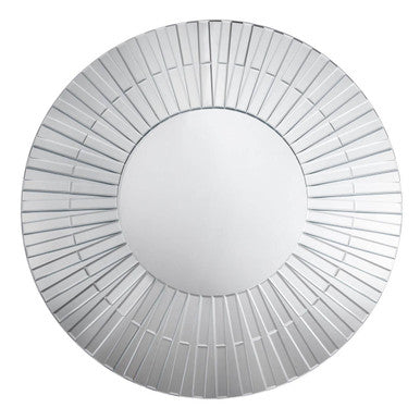 Anson Silver Glass Wall Mirror with Fluted Frame