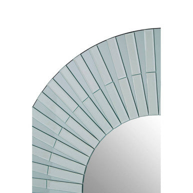 Anson Silver Glass Wall Mirror with Fluted Frame