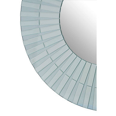 Anson Silver Glass Wall Mirror with Fluted Frame