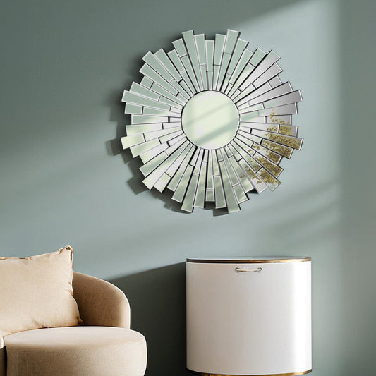 Glitzy Circular Wall Mirror