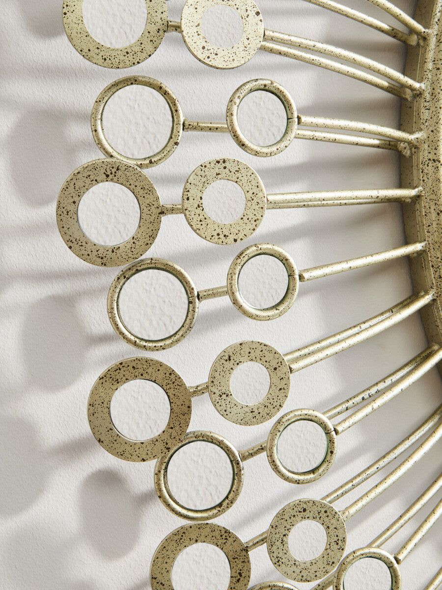 Cissell Mirrored Disc Detail Wall Mirror