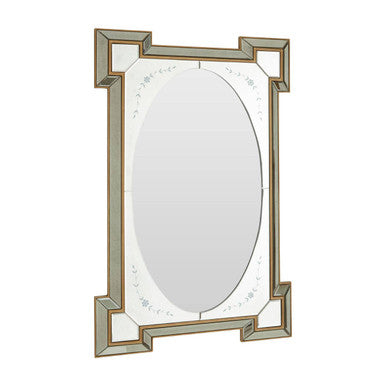 Lulu Antique Finish Rectangular Wall Mirror