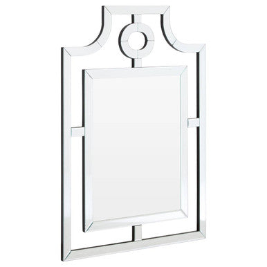 Cut Out Design Silver Wall Mirror | Nicolette