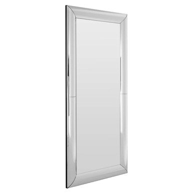 Thick Silver Frame Large Rectangular Wall Mirror | Petillo