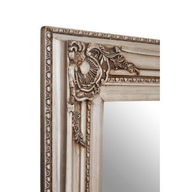 Baroque Rectangular Grey Wall Mirror | Brussels