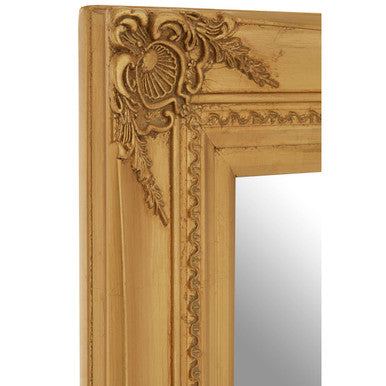 Brussels Baroque Rectangular Gold Finish Wall Mirror