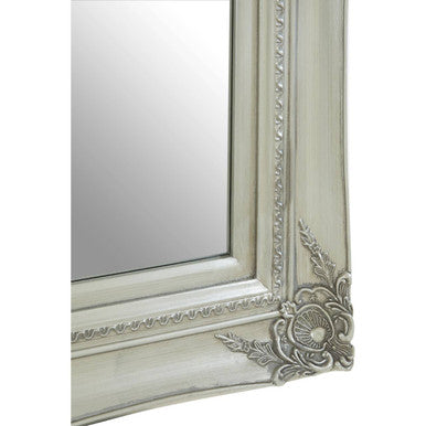 Baroque Rectangular Silver Wall Mirror | Brussels