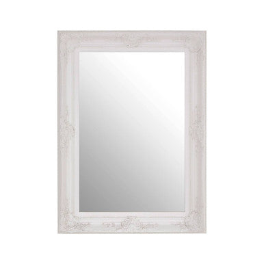 Brussels Baroque Rectangular Antique White Wall Mirror