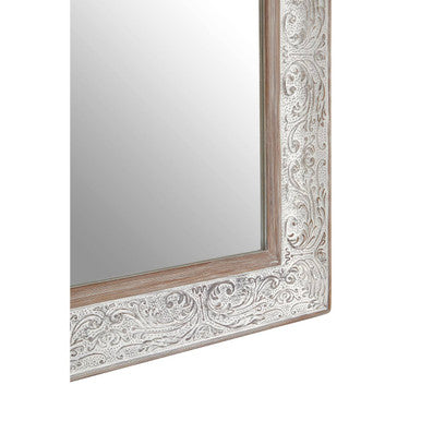 Yasmina Antique Silver Rectangular Wall Mirror