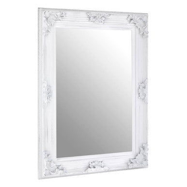 Brussels Baroque Antique White Wall Mirror