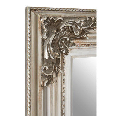 Baroque Rectangle Silver Wall Mirror | Brussels