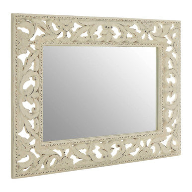 Antique White Baroque Style Wall Mirror | Hilda