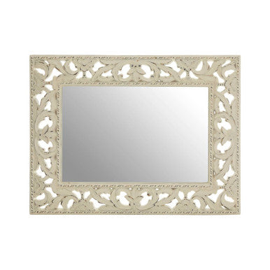 Antique White Baroque Style Wall Mirror | Hilda