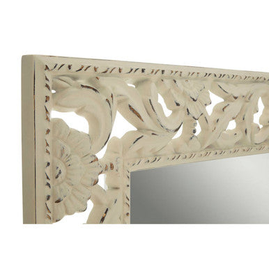 Antique White Baroque Style Wall Mirror | Hilda