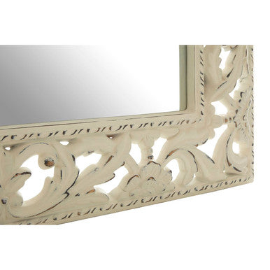 Antique White Baroque Style Wall Mirror | Hilda