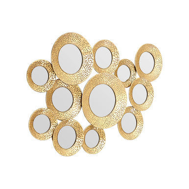 Marcia Hammered Gold Wall Mirror