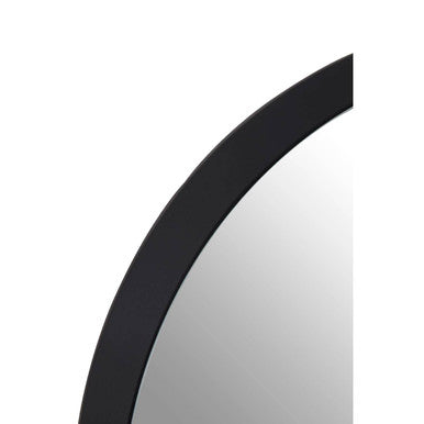 Athena Round Medium Black Wall Mirror