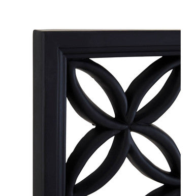 Square Black Lattice Frame Wall Mirror | Indus