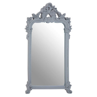 Grey Wall Mirror with Ornate Frame | Gabrieli