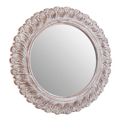 Plume Antique Grey Acanthus Leaf Wall Mirror