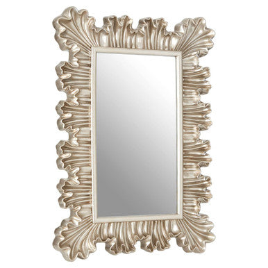 Champagne Finish Clamshell Design Wall Mirror | Sinarge