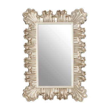 Champagne Finish Clamshell Design Wall Mirror | Sinarge