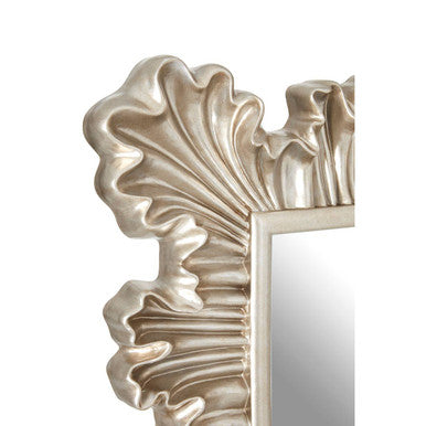 Sinarge Champagne Finish Clamshell Design Wall Mirror