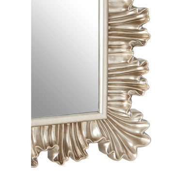 Champagne Finish Clamshell Design Wall Mirror | Sinarge