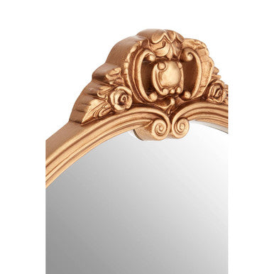 Gold Finish Round Acanthus Leaf Wall Mirror | Tina