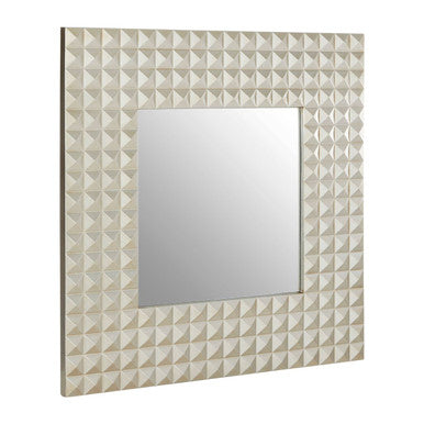 Champagne Finish 3D Geometric Wall Mirror | Dimano
