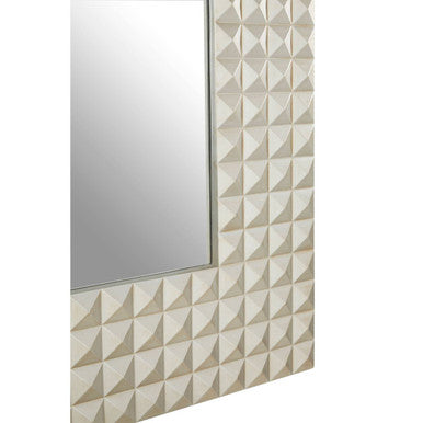 Champagne Finish 3D Geometric Wall Mirror | Dimano